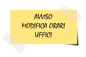 Nuovi orari degli uffici ragioneria, tributi, anagrafe, elettorale e stato civile